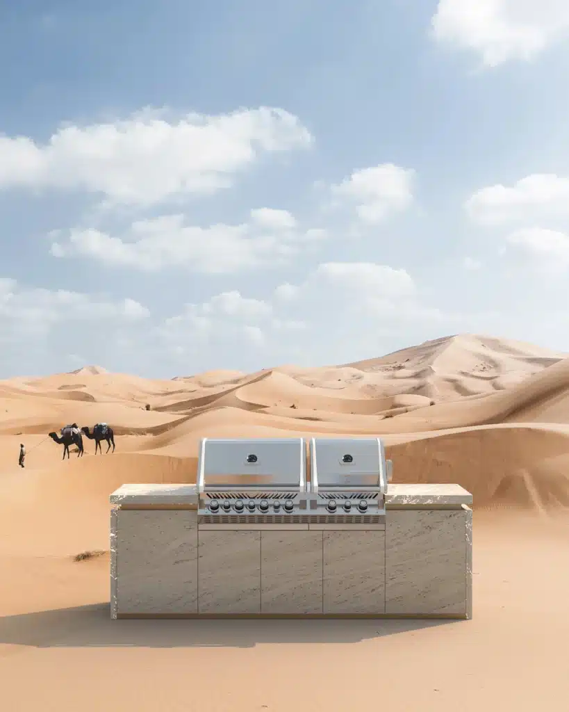 Outdoor barbecue deserto – progetti di rendering 3D LIGHTHUG