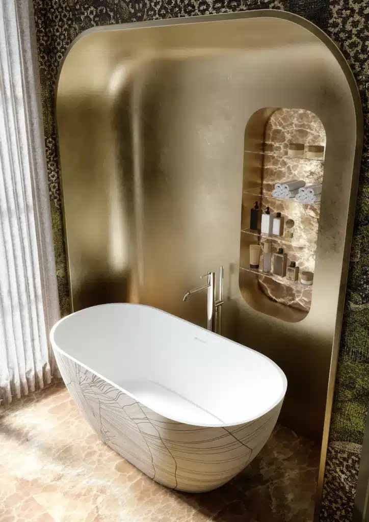 Rendering 3D: vasca oro
